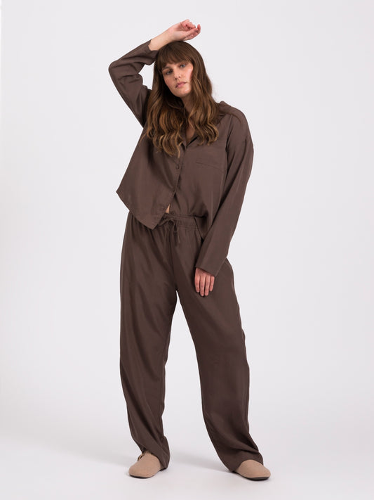 Snuggle pyjamas skjorte - Chocolate